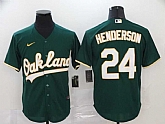 Athletics 24 Rickey Henderson Green 2020 Nike Cool Base Jersey,baseball caps,new era cap wholesale,wholesale hats